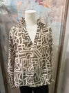 Long Sleeve Abstract Pattern Top