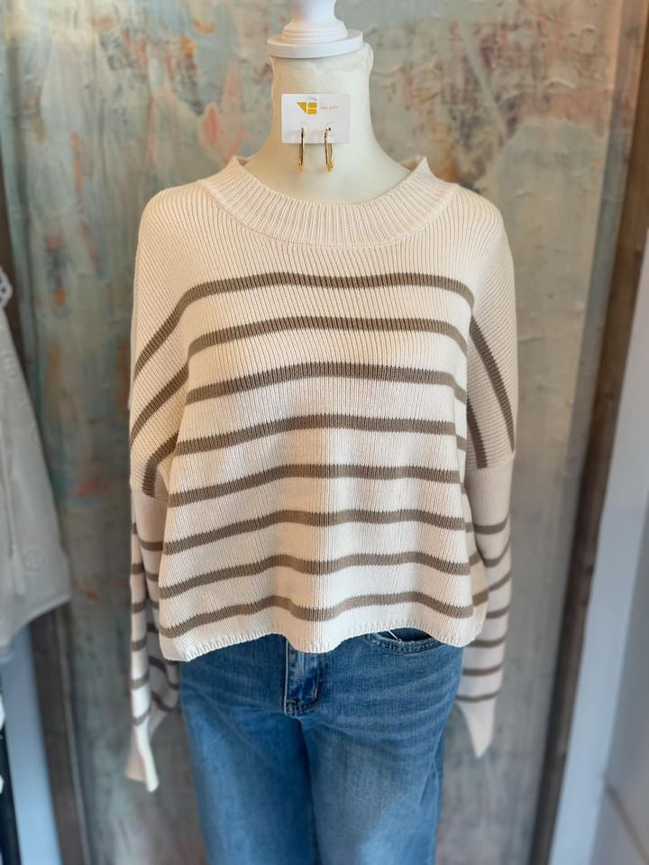 Stripe Sweater Crop Top