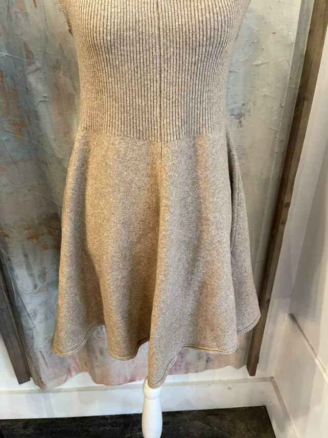 Sleeveless Fit and Flare Sweater Dress