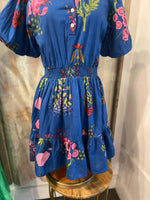 Puff Sleeve Floral Dress_
