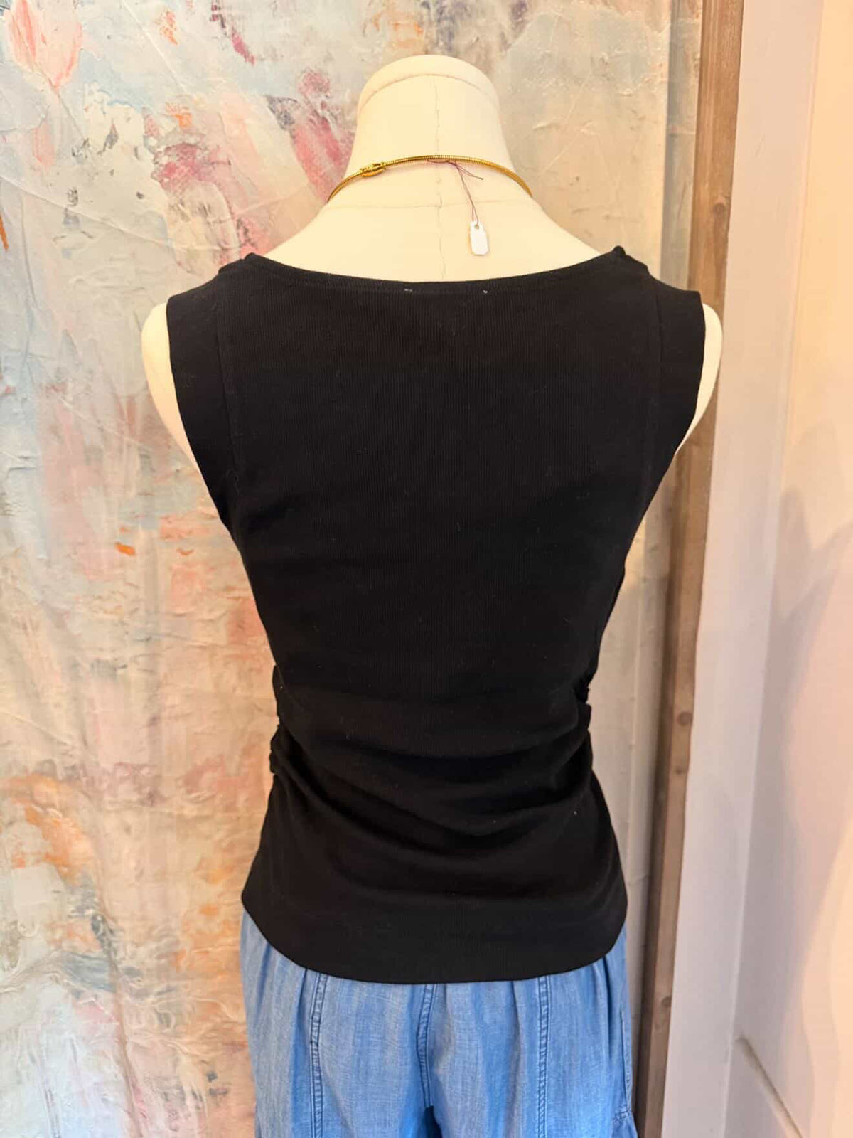 Asymmetric Neck Rib Top