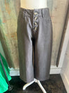 Button Front Detail Cotton Pants