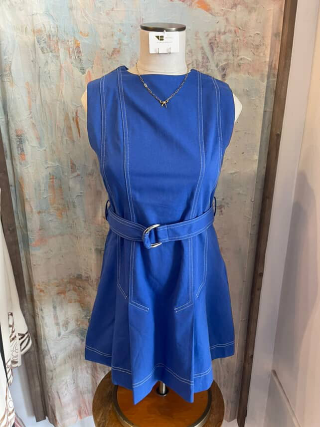 Stitch Detail Belted Dress