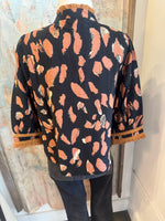 Black Brown Multi Print Top