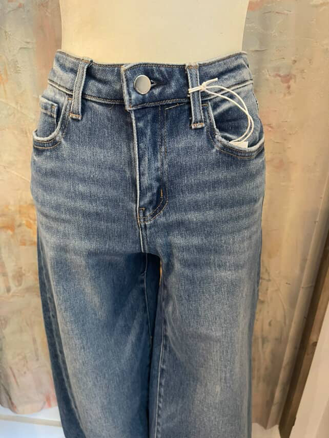 High Rise Wide Trouser Denim