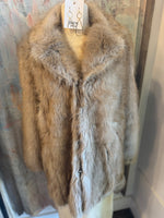 Notch Collar Faux Fur Coat