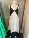 Color Contrast Detail Maxi Dress