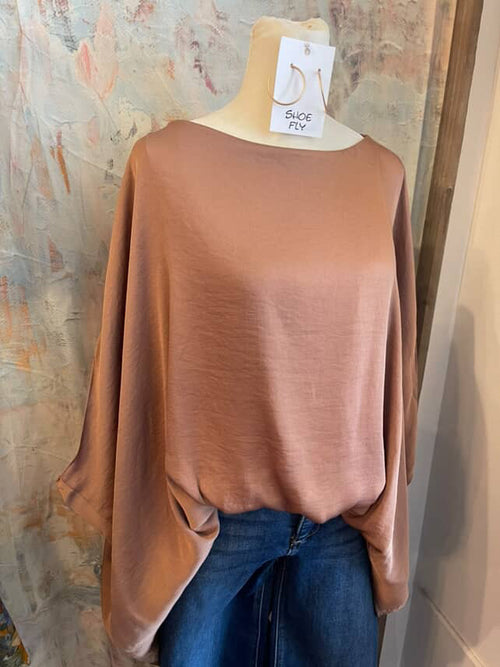 Boat Neck Silk Top