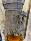Brown Plaid Romper