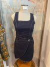 Side Button Top Stitch Dress