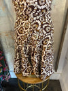 Brown Multi Halter Neck Dress