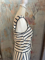 Button Front Stripe Top
