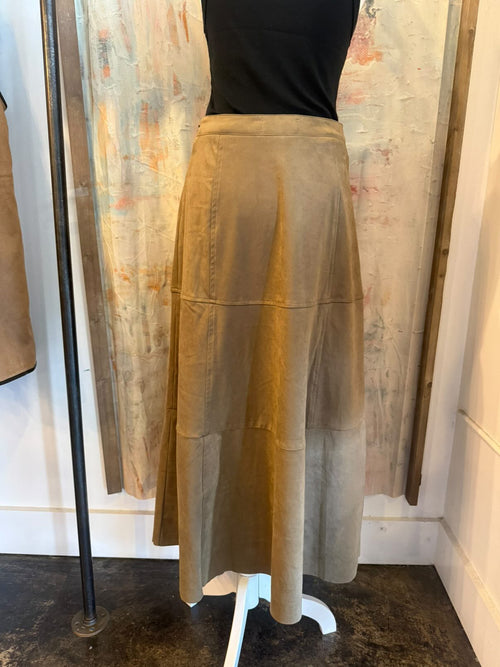 Suede A Line Skirt