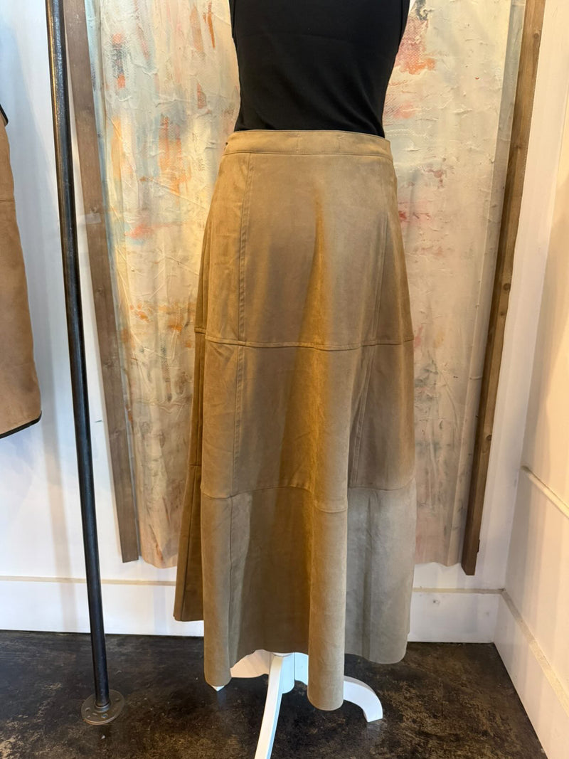 Suede A Line Skirt