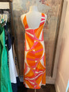 Orange Multi Midi Dress