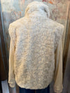 Knit Fur Jacket with Contrast Sleeve