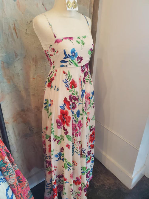 Lined Floral Tropical Dress