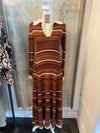 Multicolor Stripe Long Sleeve Dress