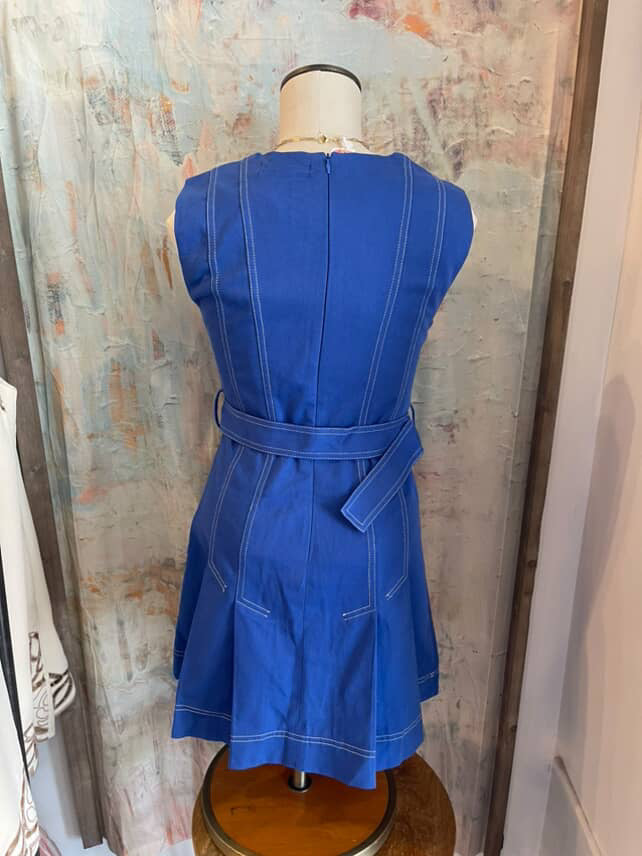 Stitch Detail Belted Dress