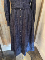 Textured Shirt Midi Dress