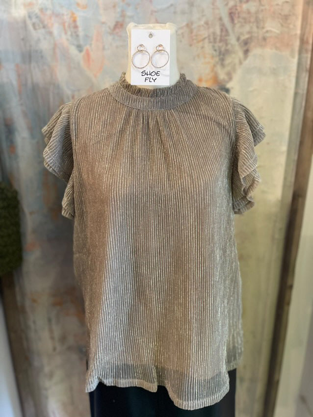 Mesh Metallic Detail Top