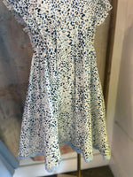 V Neck Print Babydoll Dress