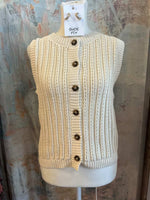 Crew Neck Button Down Top