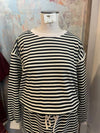 Stripe Long Sleeve Knit Top