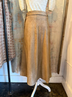 Suede A Line Skirt With Belt