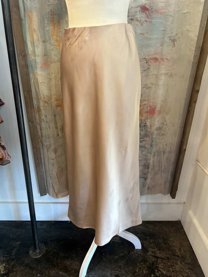 Midi Satin Skirt