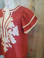 Embroidered Flutter Sleeve Top__