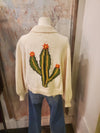 Cactus Detail Button Front Cardigan
