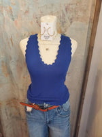 Scallop Edge Tank  Top