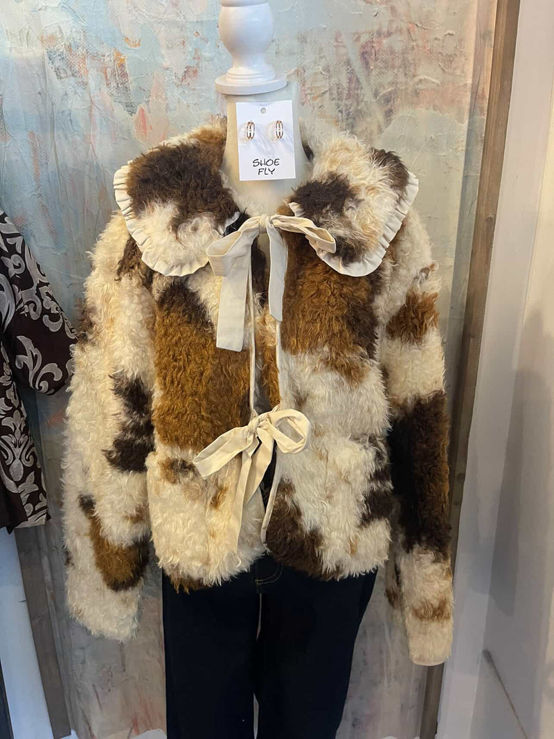 Sherpa Jacket with Front Ties