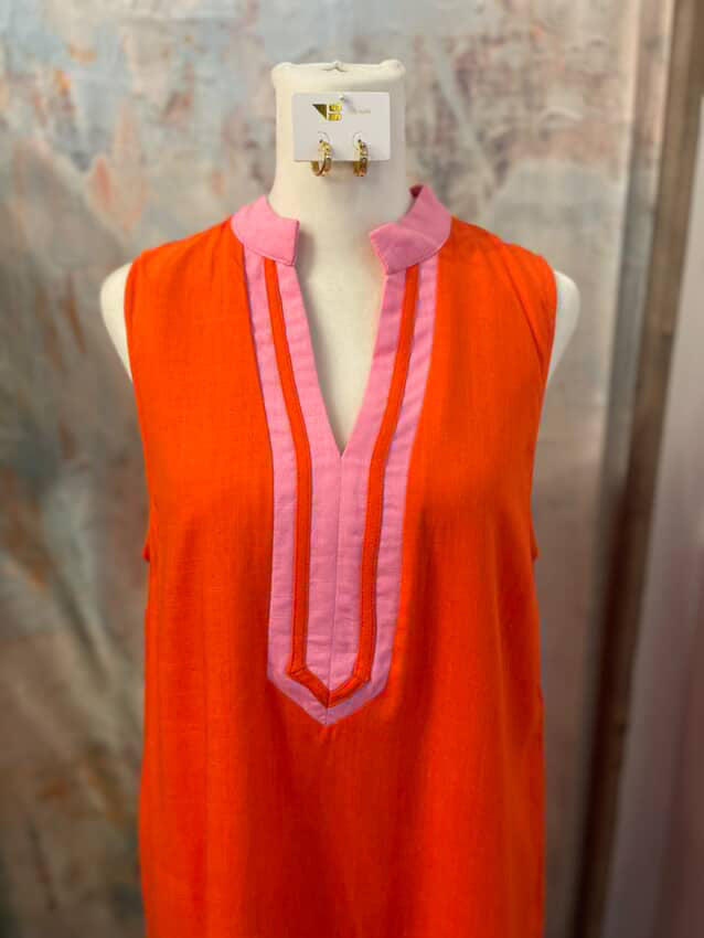 Sleeveless Two Tone Dress