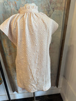Short Sleeve Texture Dress with Pockets