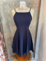 Navy Mini Dress with Spaghetti Straps