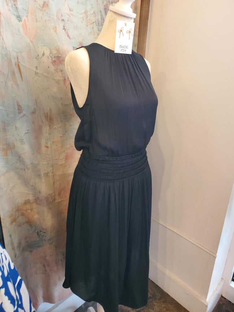 Smock Waist Detail Midi Dress