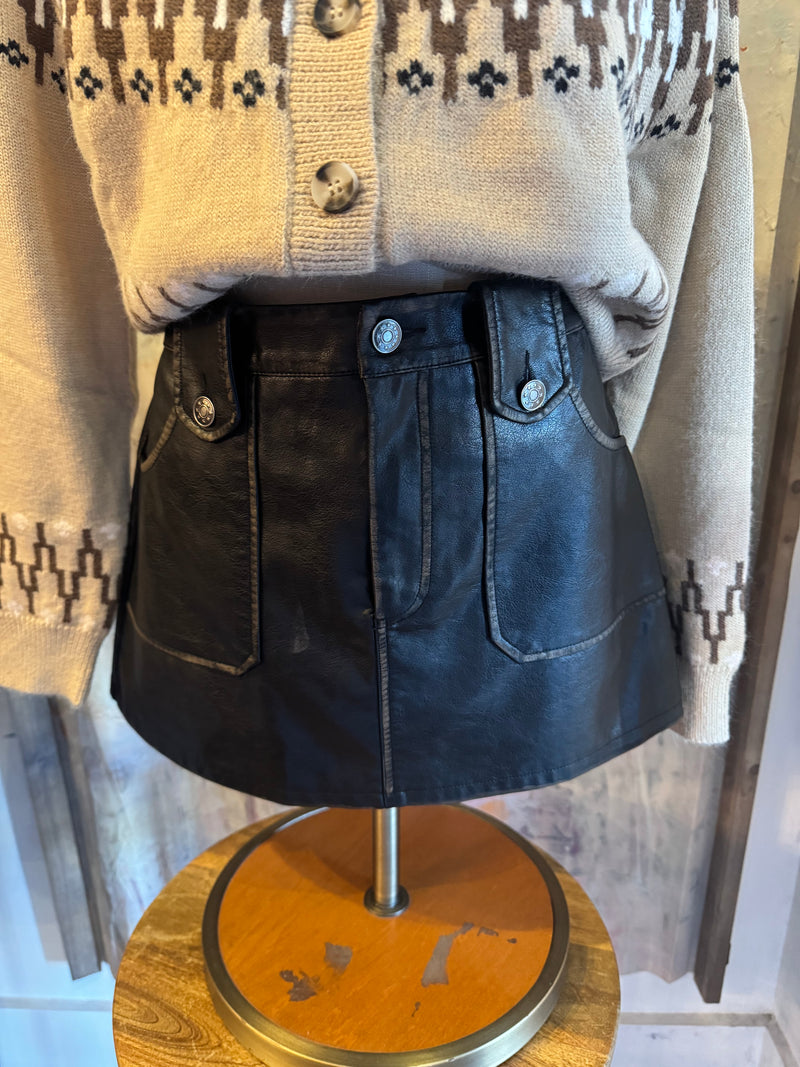 Patch Pocket Mini Skirt