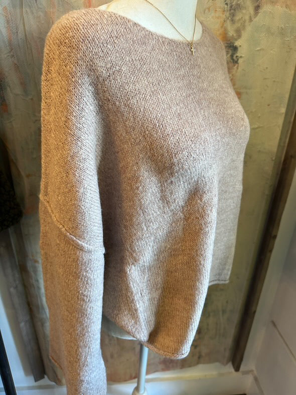 Oversized Roll Detail Sweater