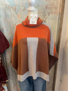 Color Block Poncho