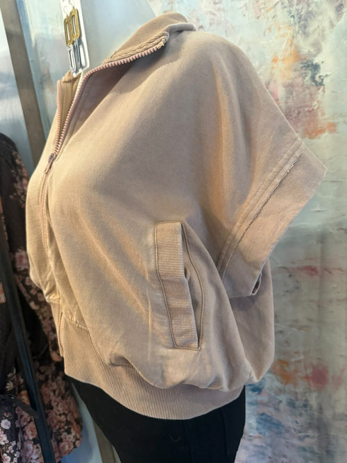 Mineral Wash Cropped Vest