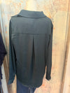 Button Down Long Sleeve Satin Top