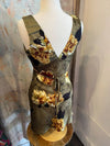 Olive Floral Tie Front Dress