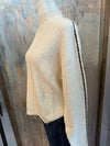 Mock Neck Contrast Seam Pullover Sweater