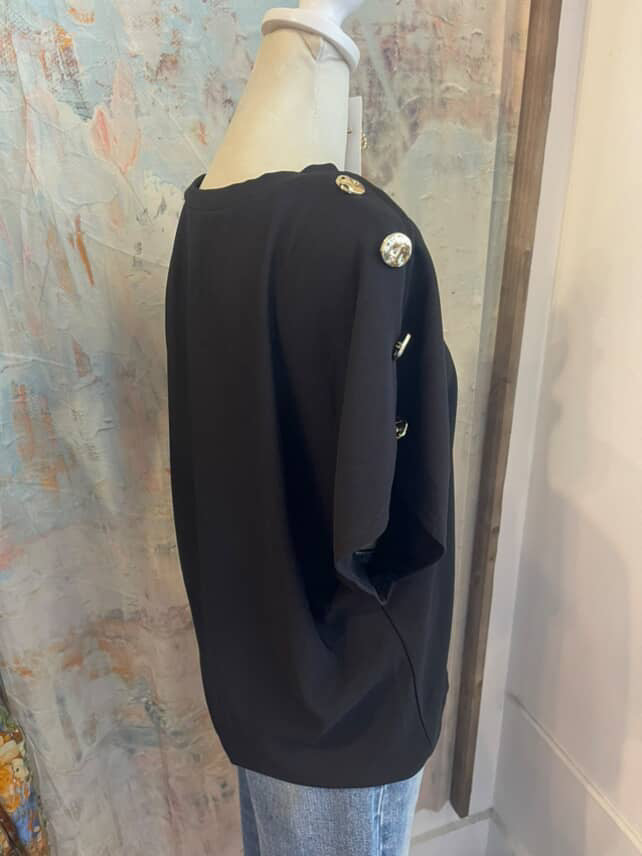 Gold Button Detail Top