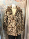 Leopard Faux Fur Woven Jacket