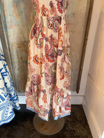 Flutter Sleeve Paisley Print Maxi Dress