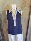 Border Collar Detail Top