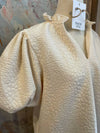 Puff Sleeve Texture Cream Top